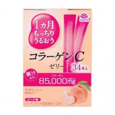 Earth Seiyaku Collagen C Jelly Peach 34 sticks pack